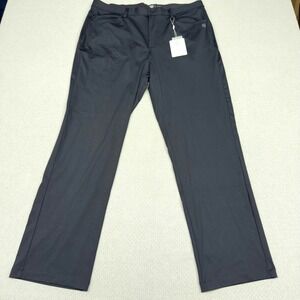 New Graham Luxe Pants Mens 38x30 Dark Gray Performance Chino Golf Casual